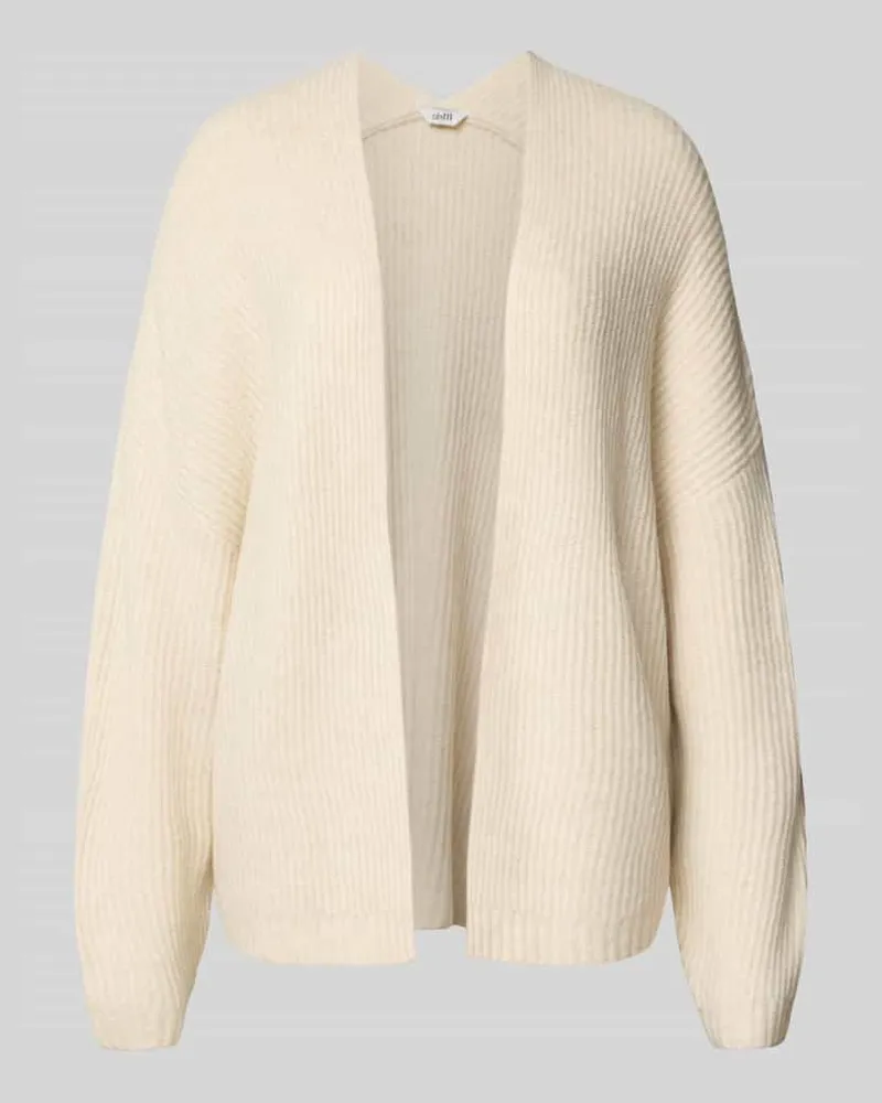 mbyM Cardigan mit gerippten Abschlüssen Weiss