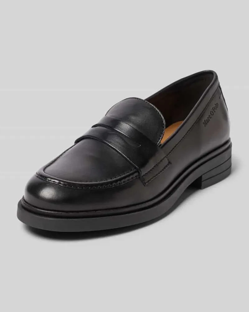 Marc O'Polo Loafer aus echtem Schafsleder Modell 'Paula 34 Black