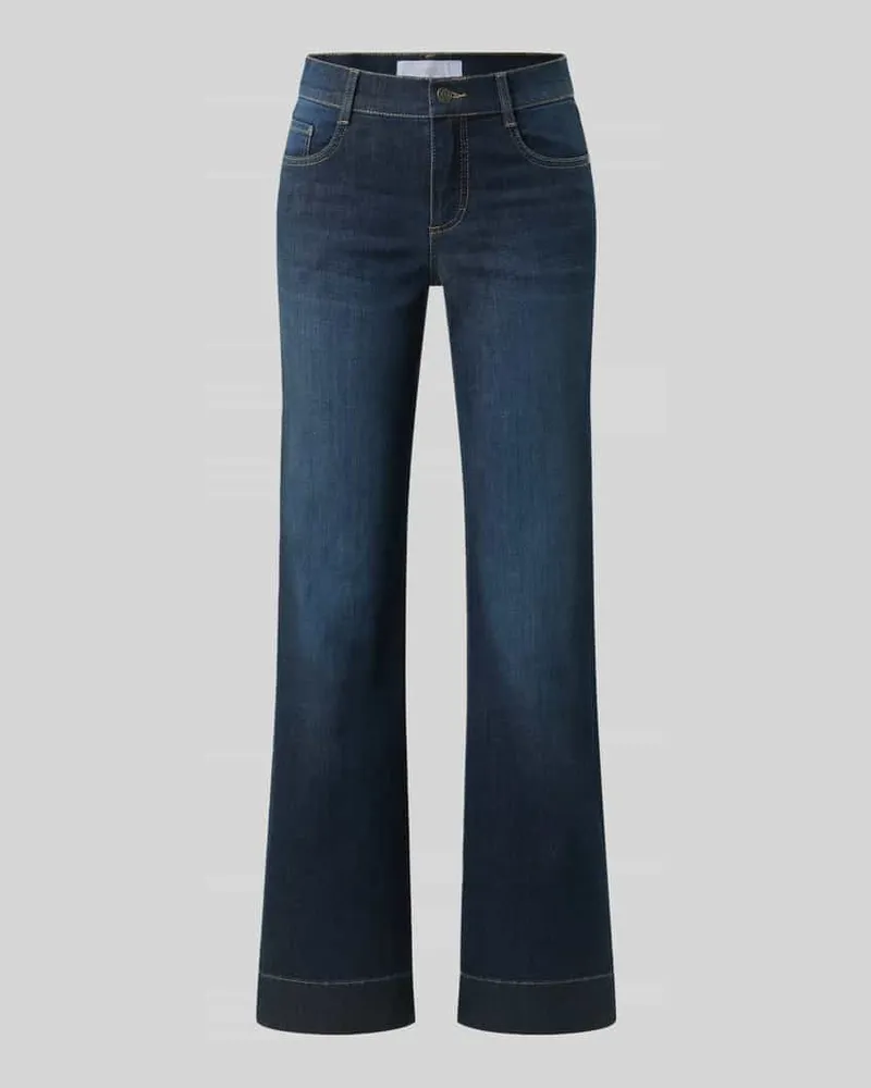 ANGELS  Bootcut-Jeans aus Baumwoll-Mix Modell 'Luna Dunkelblau