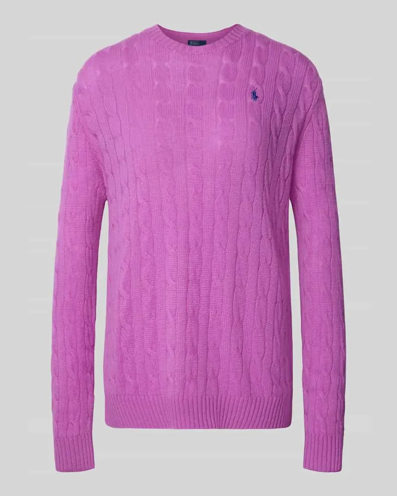 Ralph Lauren Wollpullover aus Lanawoll-Kaschmir-Mix Lila