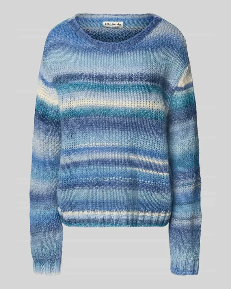 Lollys Laundry Strickpullover mit Rundhalsausschnitt Modell 'Fairhaven Hellblau
