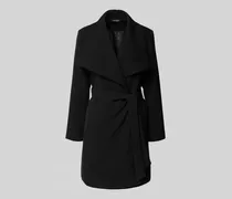 Mantel mit breitem Kragen und Bindegürtel
