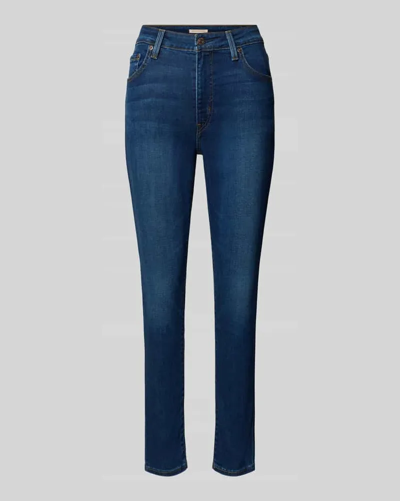 Levi's Skinny Fit Jeans aus Baumwoll-Lyocell-Mix Modell '721 Dunkelblau