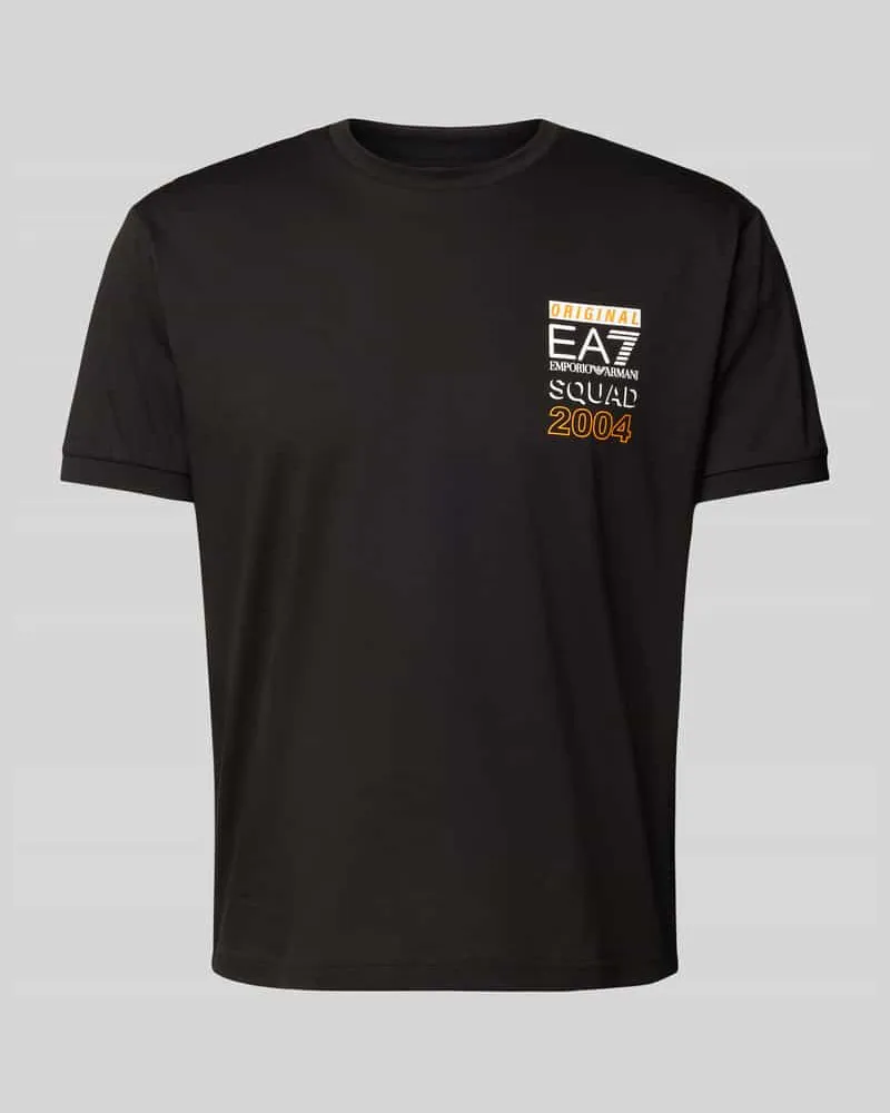 EA7 T-Shirt mit Label-Print Black