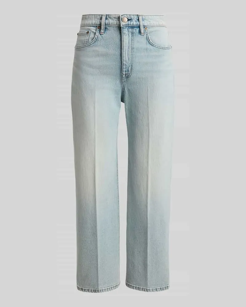 Ralph Lauren Straight Fit Jeans aus Baumwoll-Mix mit Bügelfalten Jeansblau