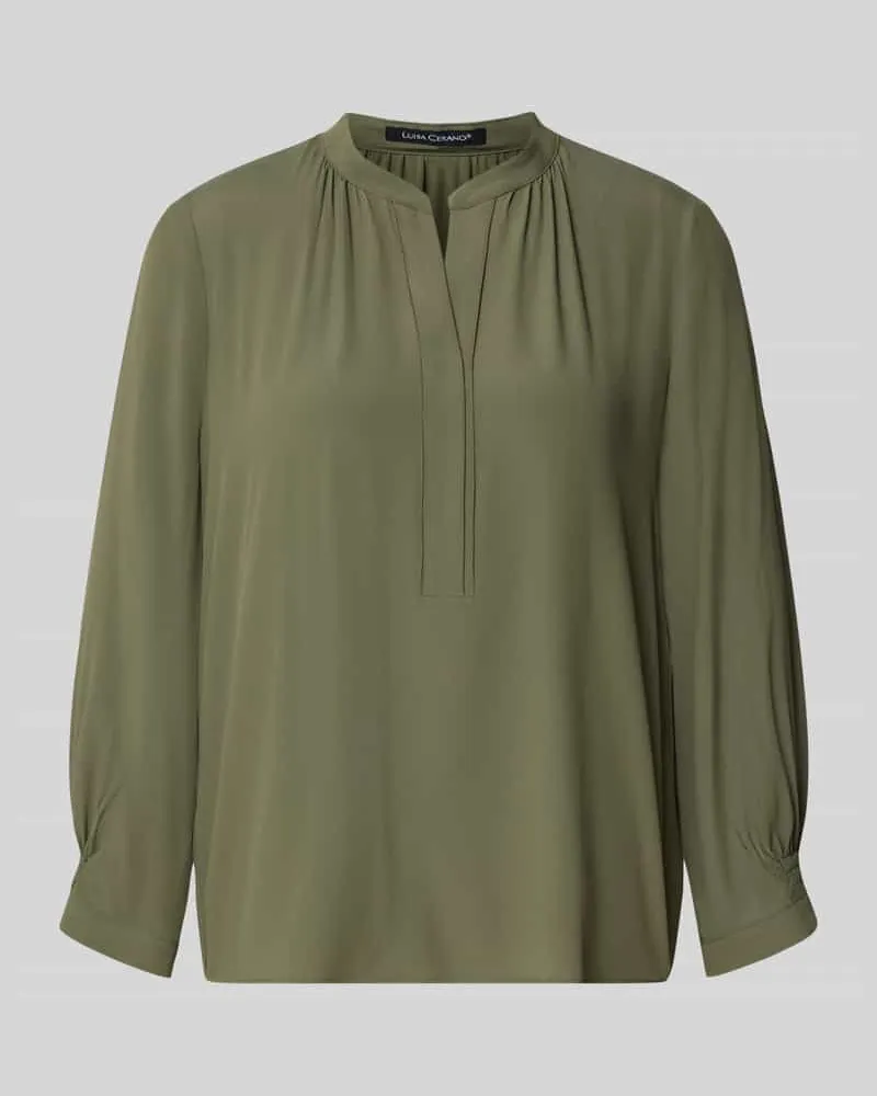 Luisa Cerano Blusenshirt mit Seiden-Anteil Khaki