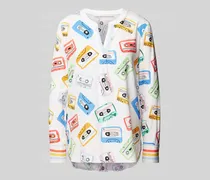 Blusenshirt aus Seiden-Elasthan-Mix
