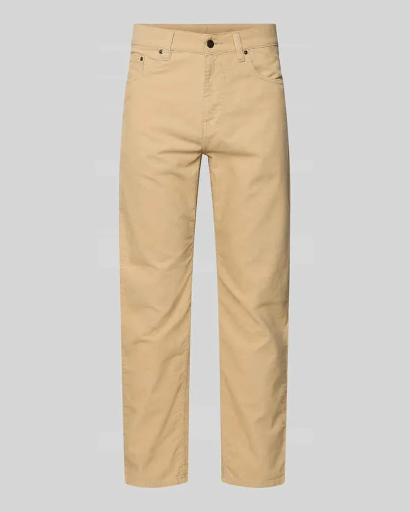 Carhartt WIP Stoffhose mit 5-Pocket-Design Beige