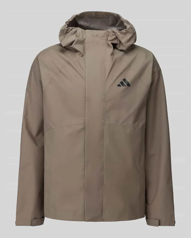 adidas Funktionsjacke mit reflektierendem Logo-Detail Khaki