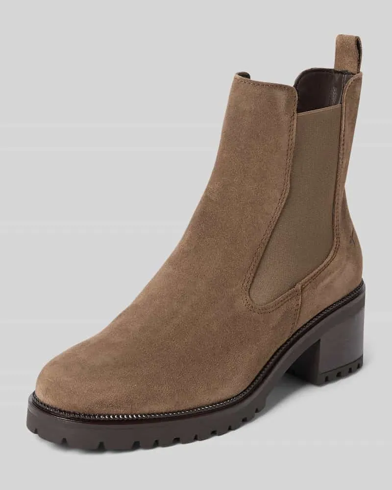 Tamaris Chelseas aus echtem Rindsleder Taupe