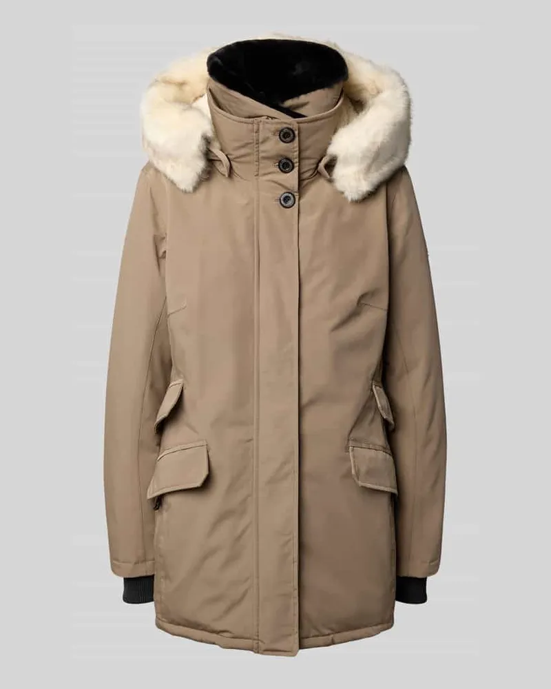 Wellensteyn Funktionsjacke mit Kunstfellbesatz Modell 'ENTERPRISE Sand