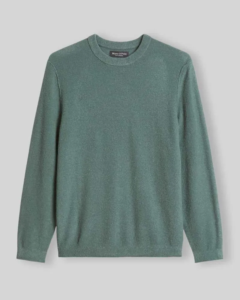 Marc O'Polo Pullover aus Baumwollmix mit weicher Strukturoptik Schilf