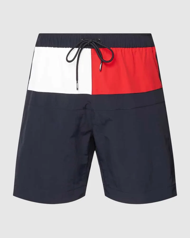 Tommy Hilfiger Badehose im Colour-Blocking-Design Marine