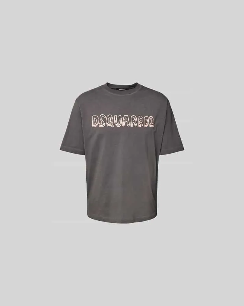 Dsquared2 T-Shirt mit Label-Print Mittelgrau