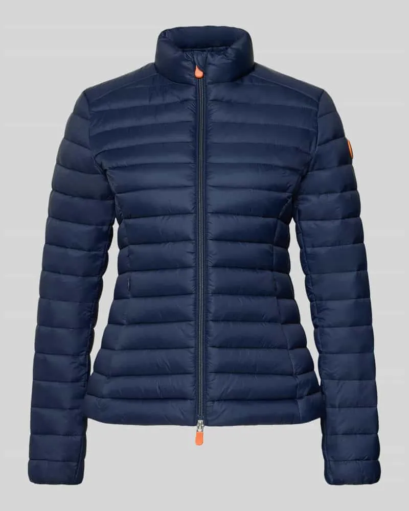 Save The Duck Slim Fit Steppjacke mit gefüttertem Stehkragen Modell 'Carly Marine