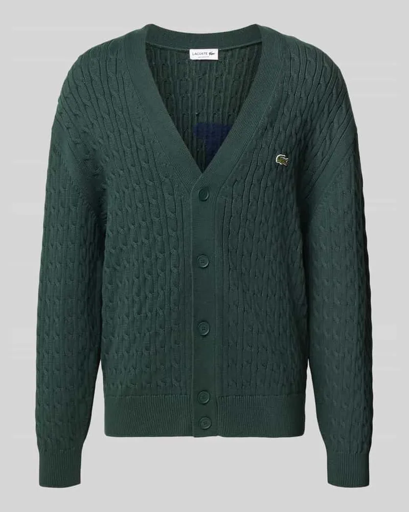 Lacoste Cardigan mit großem Rücken-Initial Dunkelgruen