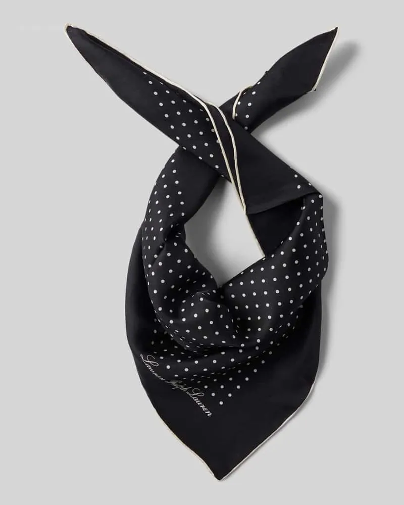 Ralph Lauren Seidenschal mit Logo-Print Modell 'DOT Black