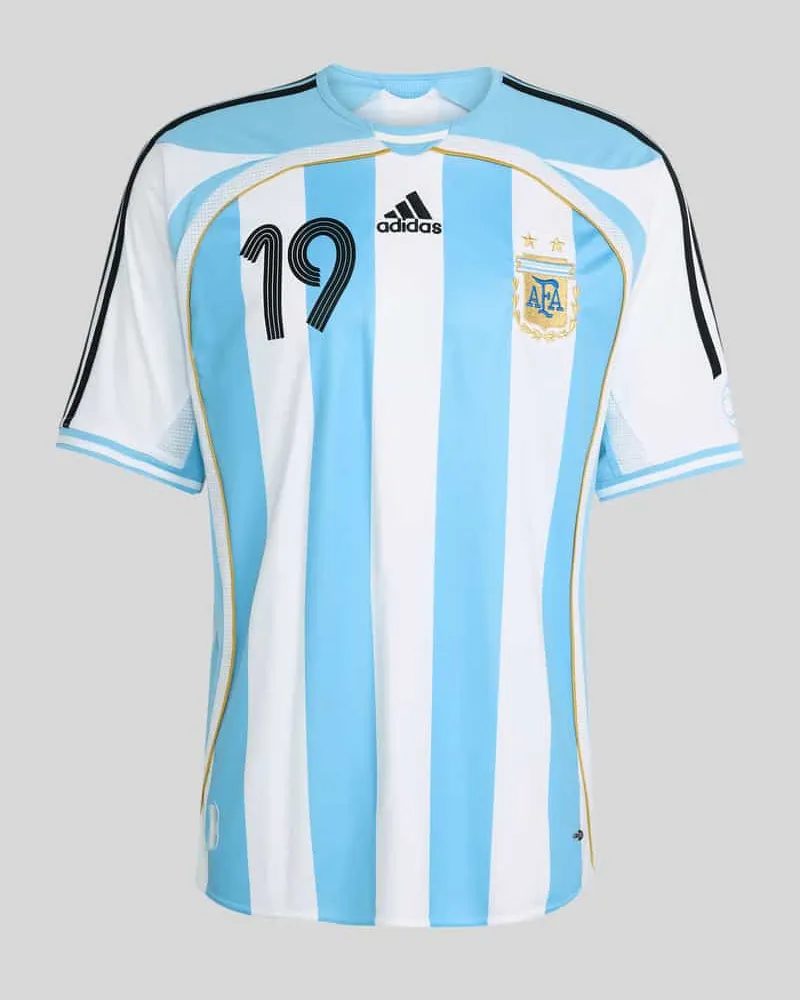 adidas Regular Fit T-Shirt Trikot Modell 'ARGENTINIEN 2006 MESSI Weiss