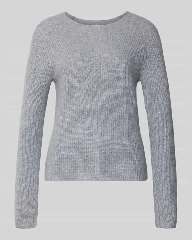 Fynch-Hatton Strickpullover aus reinem Kaschmir mit Rundhalsausschnitt Hellgrau