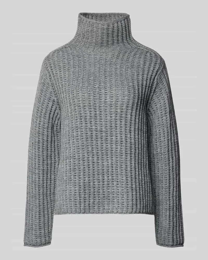 Drykorn Strickpullover mit Stehkragen Modell 'VARISA Mittelgrau
