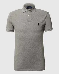 Ralph Lauren Slim Fit Polo Shirt mit Logo Mittelgrau