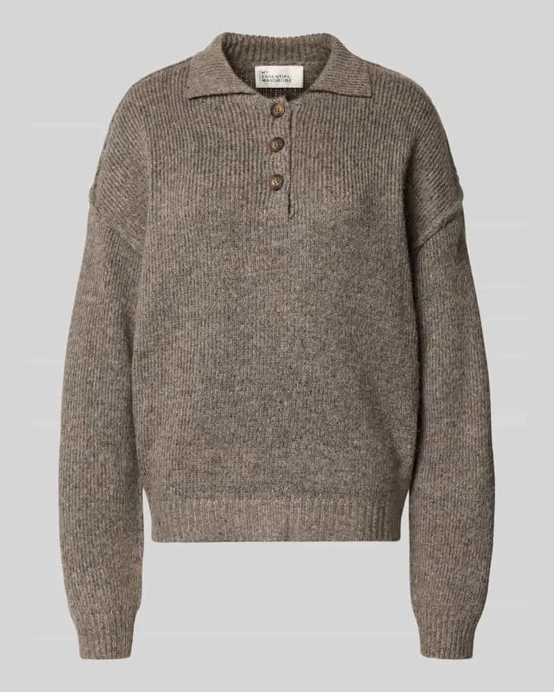 My Essential Wardrobe Oversized Strickpullover mit Polokragen Modell 'Paloma Hellblau