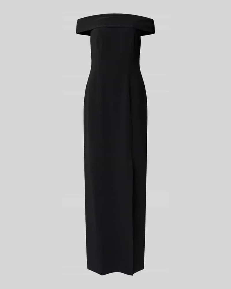 Ralph Lauren Abendkleid mit Carmen-Ausschnitt Black