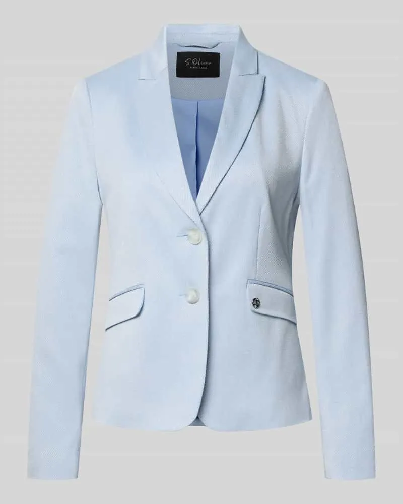 S.Oliver Regular Fit Blazer aus Viskose-Mix Bleu