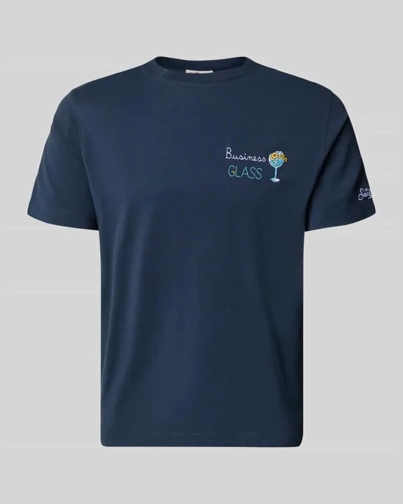 MC2 Saint Barth T-Shirt mit Stitchings Modell 'PORTOFINO Marine