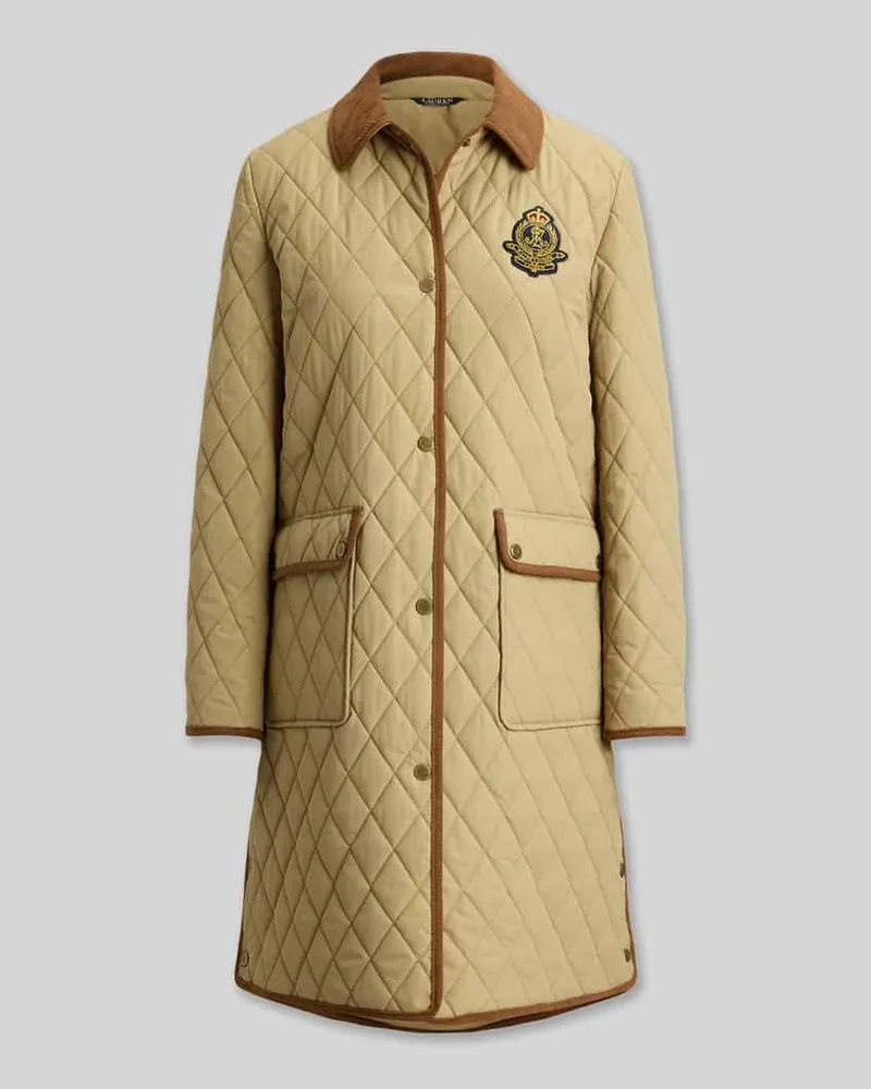 Ralph Lauren Regular Fit Steppmantel mit Logo-Stitching Beige