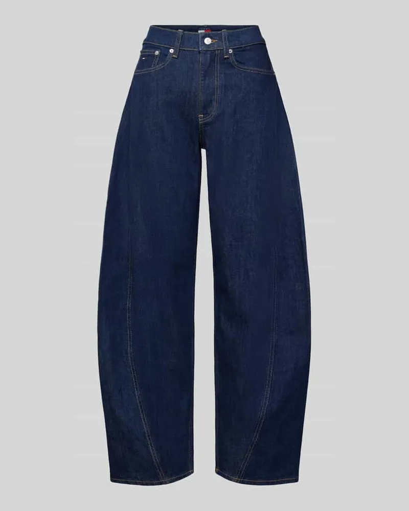 Tommy Hilfiger Loose Fit Jeans aus Baumwoll-Mix Dunkelblau