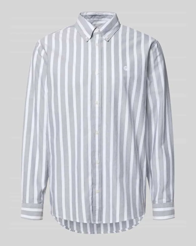 Carhartt WIP Regular Fit Freizeithemd mit Logo-Stitching Modell 'Deven Black