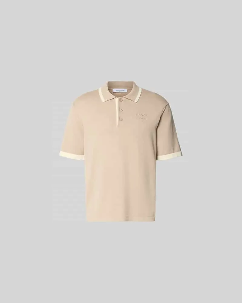 Kitsuné Regular Fit Poloshirt aus Baumwolle Beige