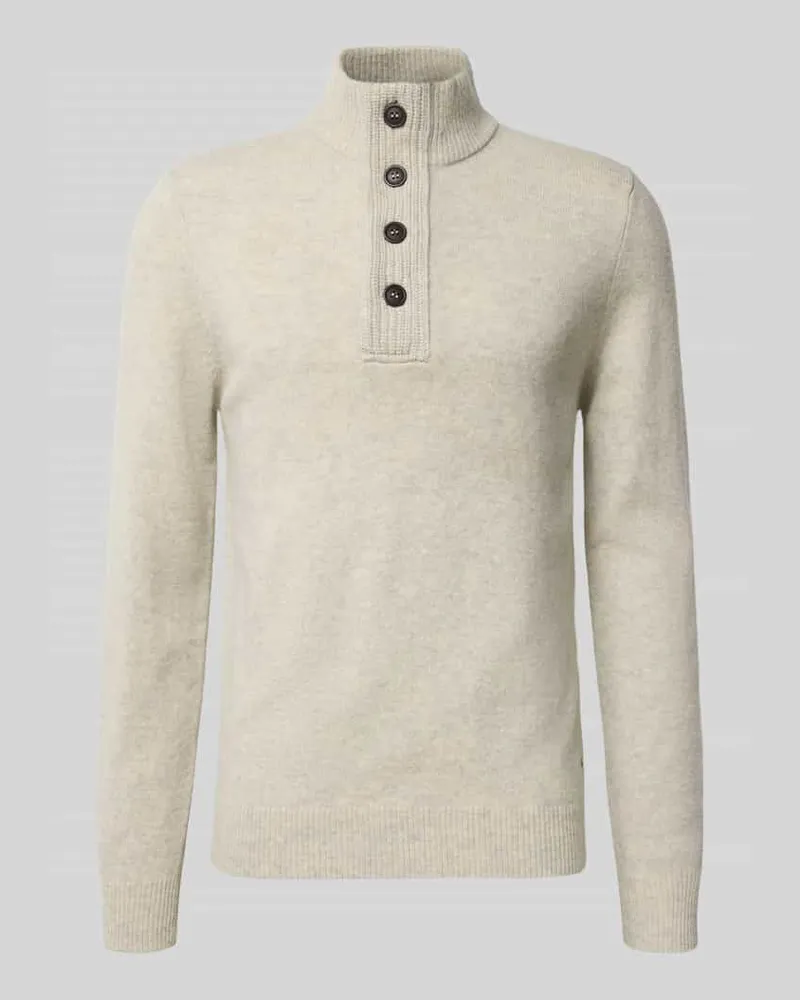 Barbour Regular Fit Troyer aus reiner Wolle Offwhite