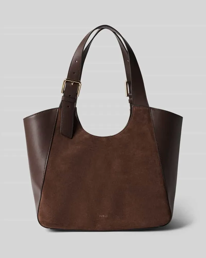 Furla Tote Bag aus echtem Leder Modell 'Dora Dunkelbraun