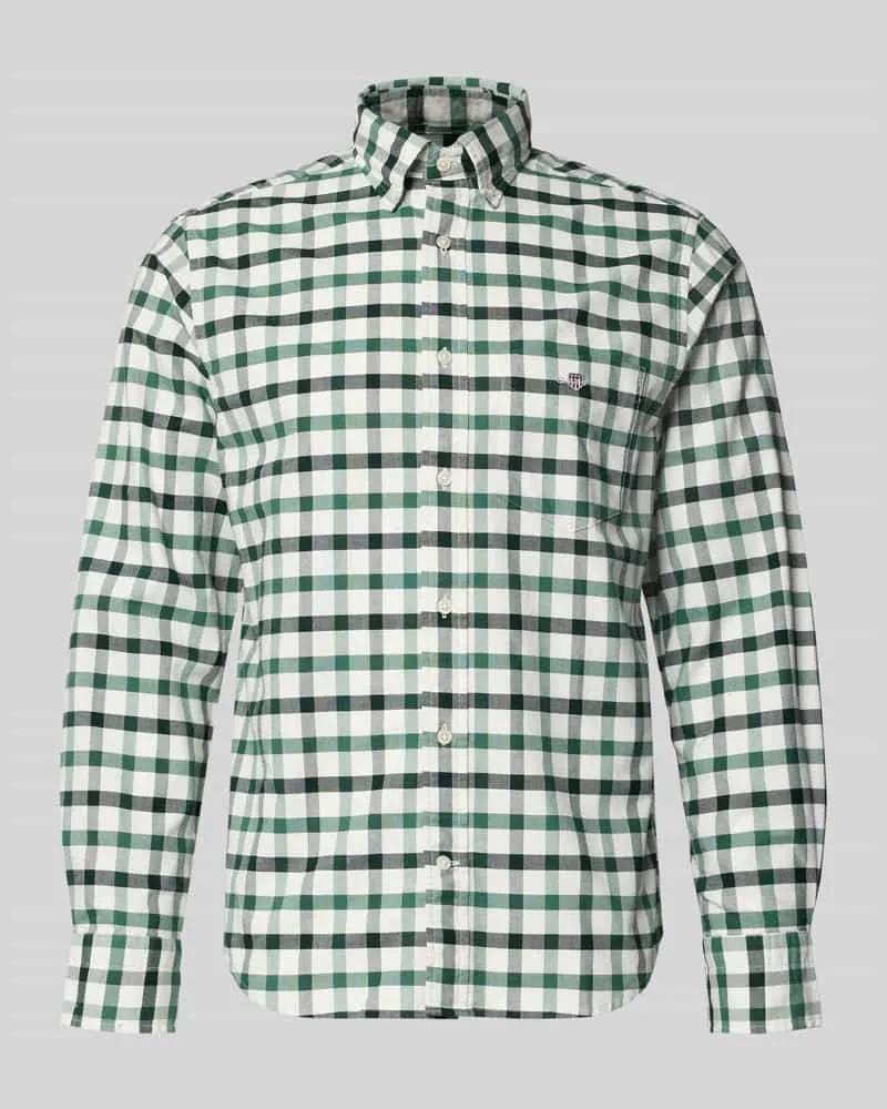 Gant Freizeithemd mit Knopfleiste Gruen