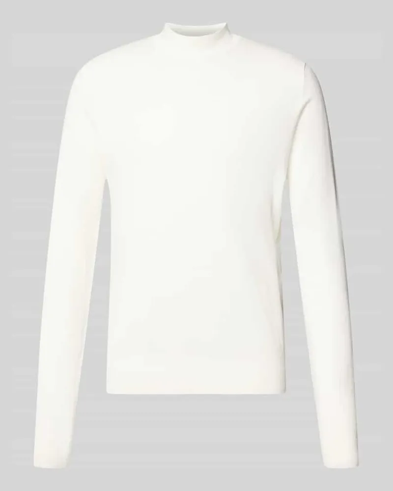 HUGO BOSS Regular Fit Pullover aus Viskose-Mix Modell 'San Marc-CV Offwhite