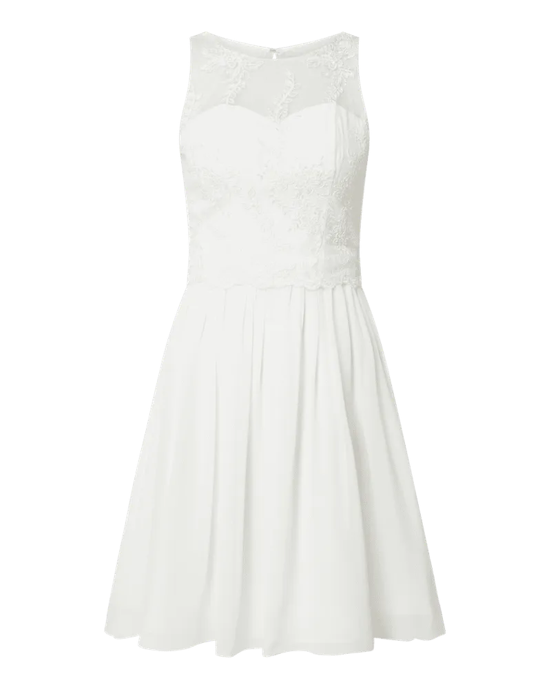 Unique Brautkleid mit Zierperlen Offwhite