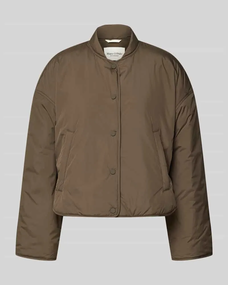 Marc O'Polo Comfort Fit Blouson aus Satin Mittelbraun