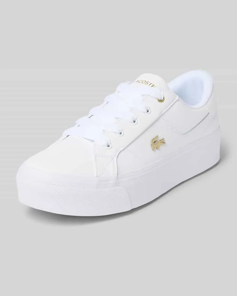 Lacoste Sneaker aus Leder-Mix Modell 'ZIANE Weiss