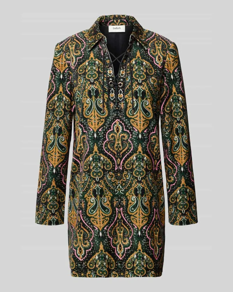 ba&sh Minikleid aus Viskose mit Schnürung Modell 'SUGA Hellbraun