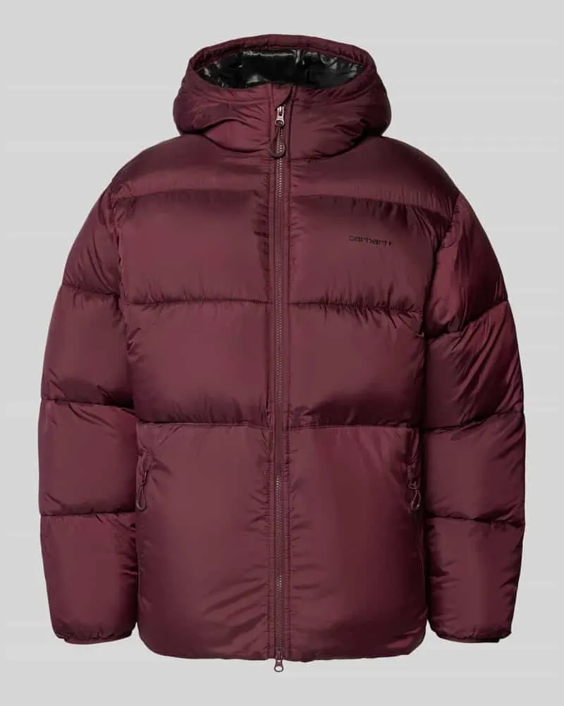 Carhartt WIP Steppjacke mit Kapuze Dunkelrot