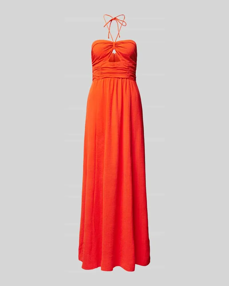 Gestuz Maxikleid mit Crinkle-Optik Modell 'Alicia Orange