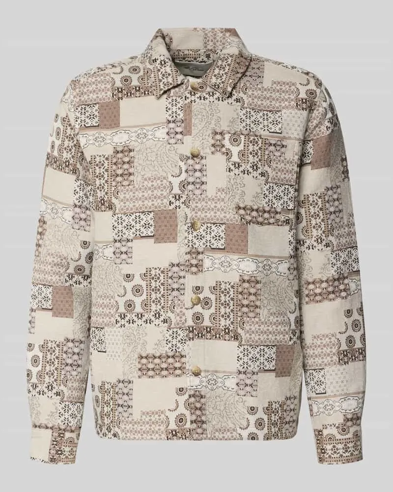 LES DEUX Regular Fit Overshirt mit Kentkragen Modell 'Layton Beige