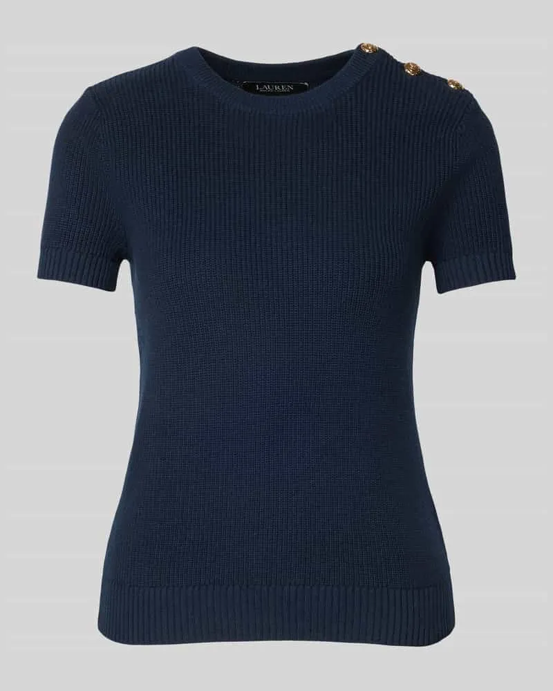 Ralph Lauren Strickshirt mit Rundhalsausschnitt Modell 'EYELAH Dunkelblau