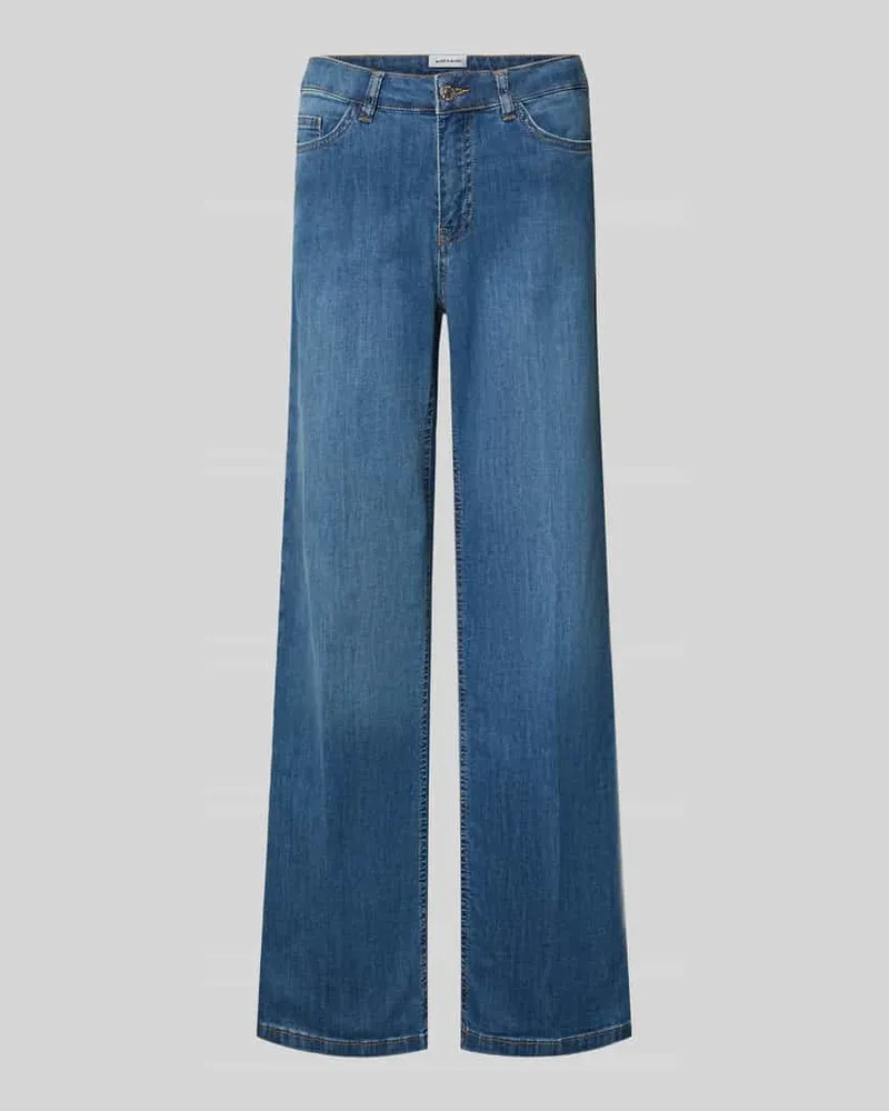 More & More Flared Jeans mit Eingrifftaschen Jeansblau