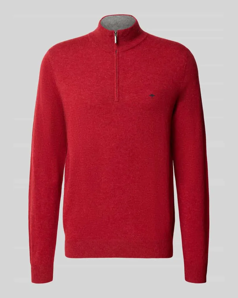 Fynch-Hatton Regular Fit Troyer aus Woll-Kaschmir-Mix Rot