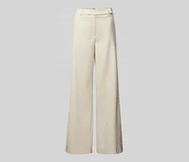 Wide Leg Stoffhose mit Leinen-Anteil