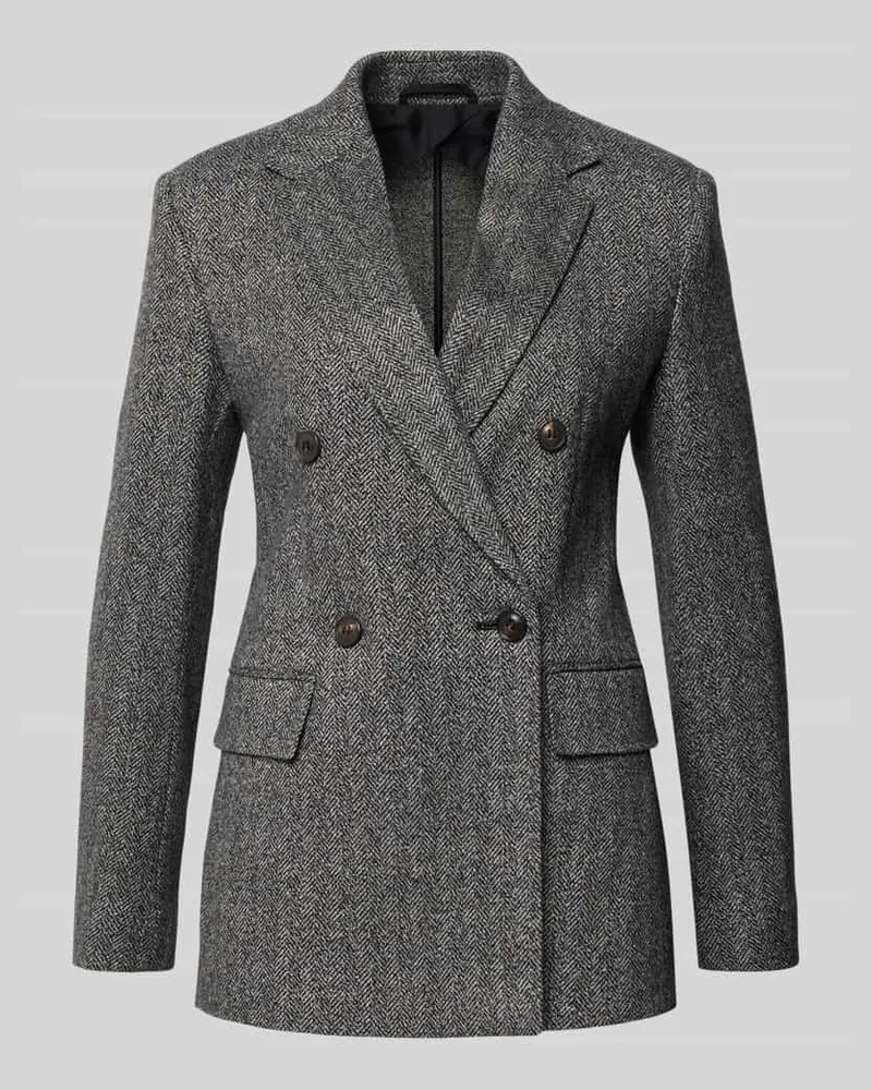 Max Mara Regular Fit Kurzblazer mit doppelreihiger Knopfleiste Black