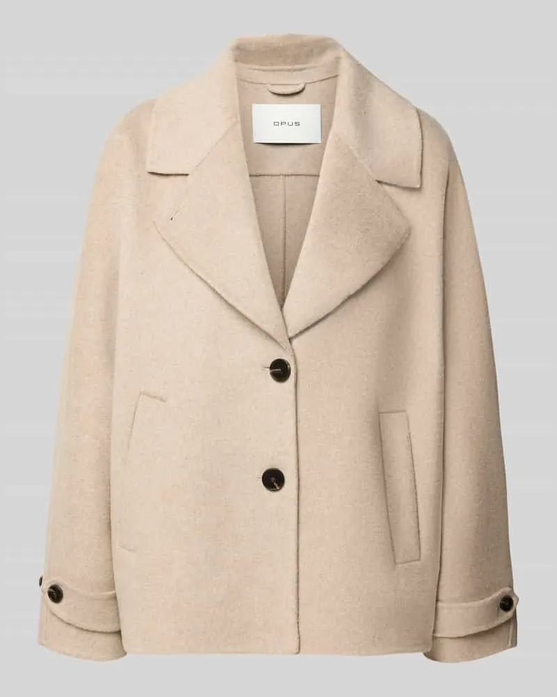 OPUS Loose Fit Blouson aus Woll-Mix Modell 'Helaia Beige